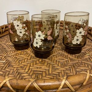 Vintage Floral Glasses